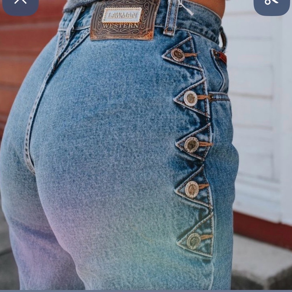 Western High Rise Blue Jeans for Women